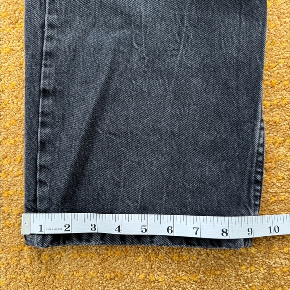 Zara TRF Mid-Rise Wide Leg Black Jeans US 6 - Picture 7 of 9